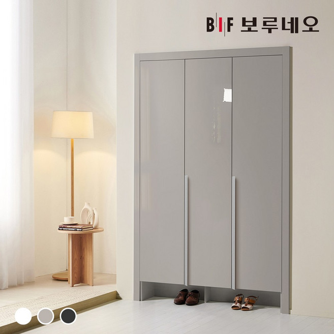 보루네오 170cm 글로 신발장 붙박이 현관 아파트 맞춤 주문 제작 시공 현관장, 그레이 170cm