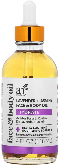 artnaturals 페이스 및 바디 오일 라벤더 + 자스민 118ml(4fl oz), artnaturals페이스및바디오일라벤더자스민118ml, 1개, 118ml - 쿠팡