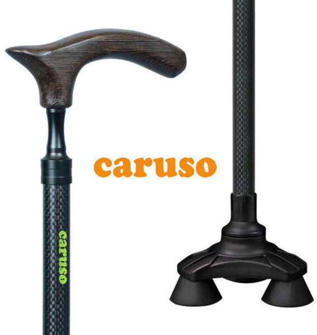 카루소 C320 초경량 카본 세발 지팡이 320g 노인 어르신 환자용 의료용지팡이