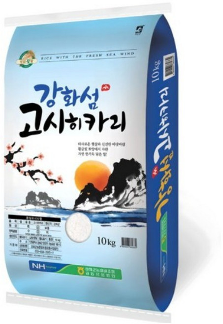 농협 2025년 햅쌀 강화섬쌀 고시히카리 백미, 상등급, 10kg, 1개