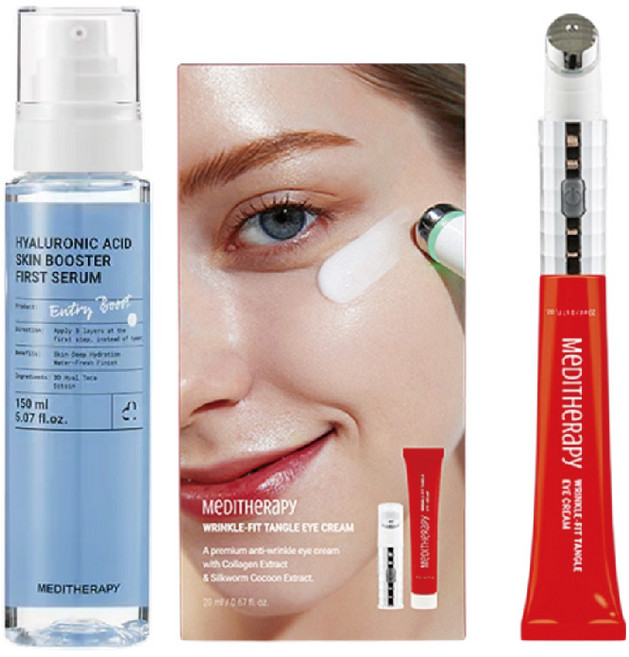 MEDITHERAPY 333玻尿酸保濕精華150ml +緊緻震動眼霜20ml(2件組), 1件, 150ml
