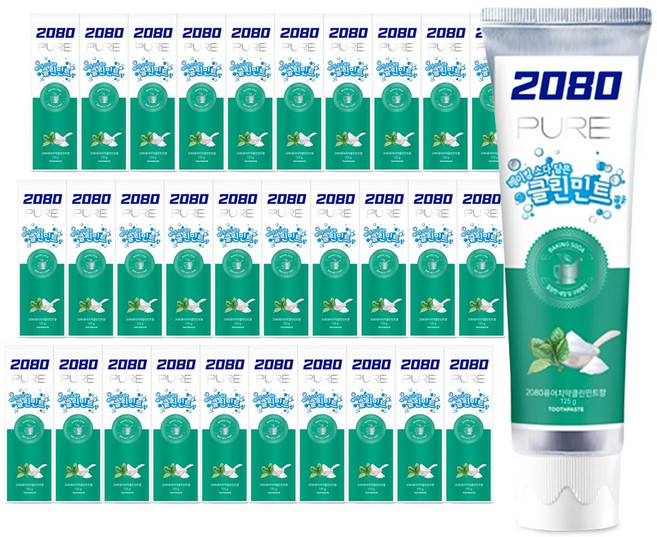 2080 베이킹소다 퓨어 치약, 125g, 30개