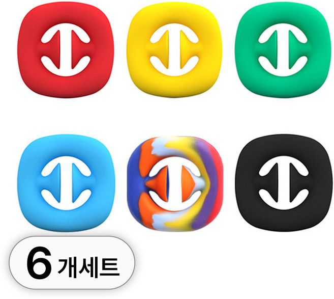 투데이리빙 손목 단련 악력기 6개 세트 악력 그립 운동 기구 실리콘 손악력기 무소음 손완력기, R19080A(6종, 1세트, 혼합색상