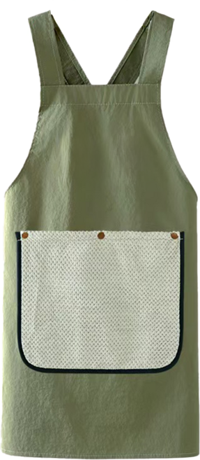 디노르 방수 카페 행주 탈부착 앞치마, 1개, 카키