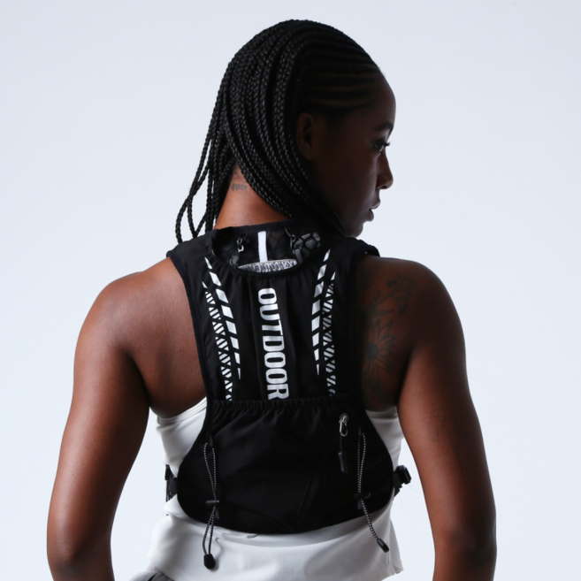 루드반 초경량 트레일러닝 조끼 베스트 러닝 백팩 등산 가방, 블랙