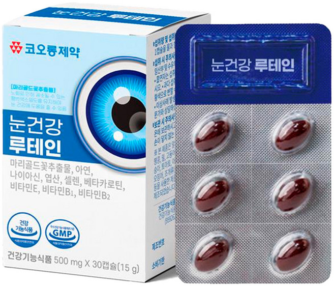 코오롱제약 눈건강 루테인, 30정, 4개