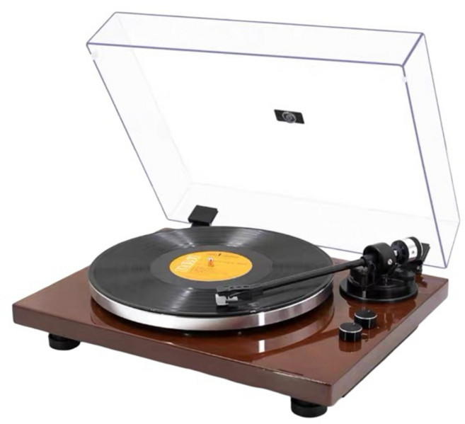 狄倫思 HIFI級高階黑膠唱片機 藍牙射出 黑膠機 唱盤, 胡桃木色鋼琴烤漆(無內建喇叭)SN35, 胡桃木色鋼琴烤漆, SN35