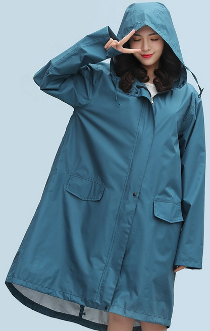 나블리박스 프리미엄 고급형 예쁜 여성 우비 패션 레인코트 도시의 차도녀 골프 우의 비옷 보관파우치