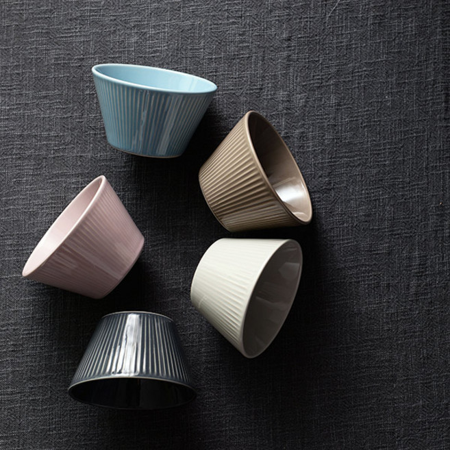 로얄베일 국산 라이닝 대접 세트 4p, 혼합색상, 대접 크림그레이 2p + 대접 챠콜 2p