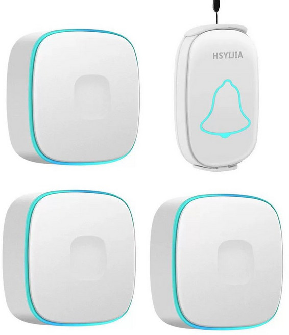 장애인 비상벨 노인 호출기 호출벨 수신기 화장실 도움벨 간병인 유선벨, A808 화이트 3개 세트 걸이포함, 1개