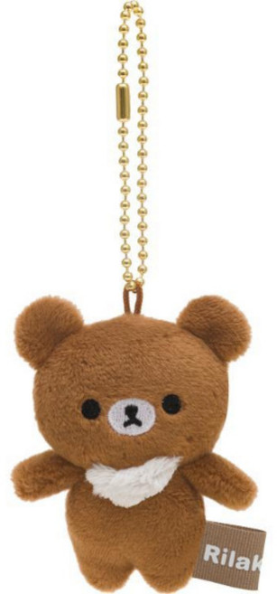 일본 리락쿠마 미니 인형 키링 열쇠고리, 1개, 차이로코구마