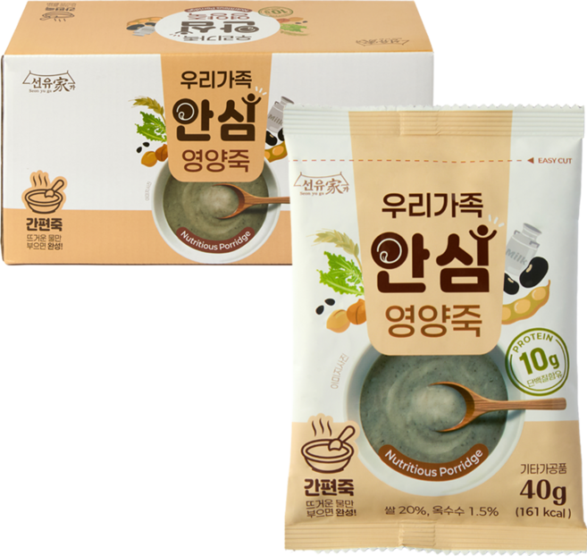 [선유가] 이종숙연구가 시니어 안심 영양죽 30팩 무설탕 고단백, 30개, 40g