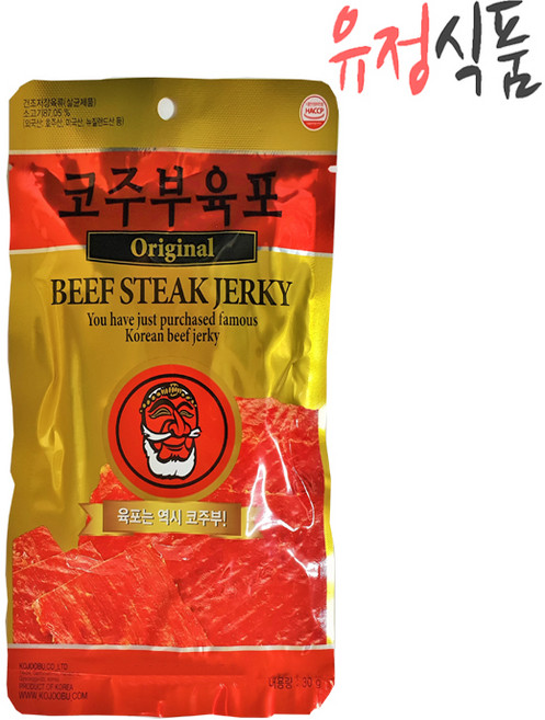 [유정식품] 코주부육포 27g, 1개