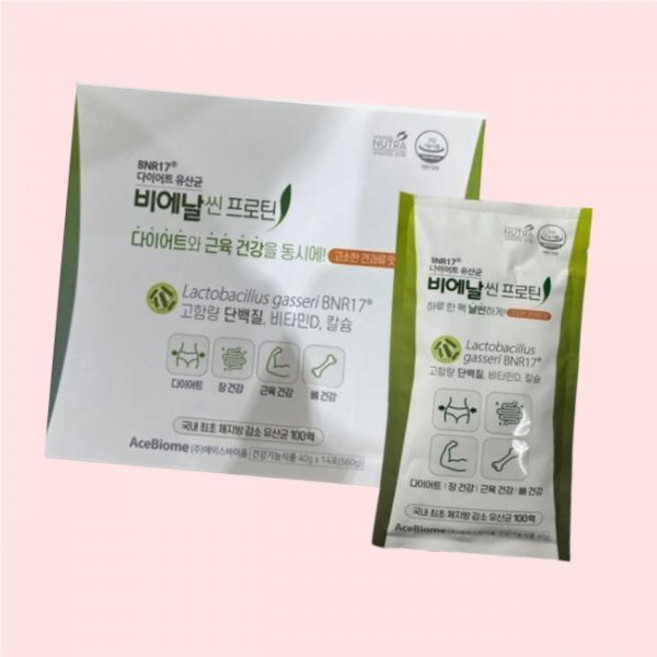 비에날씬 프로틴 40g x 14포 1개 + 보틀 JJ몰 4642636 551723