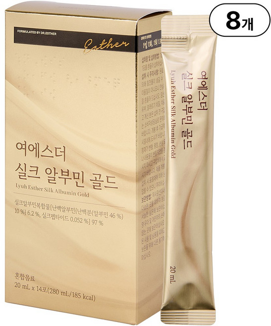 본사직영 여에스더 마시는 실크 알부민 골드 국민영양 프로젝트, 8박스, 14회분