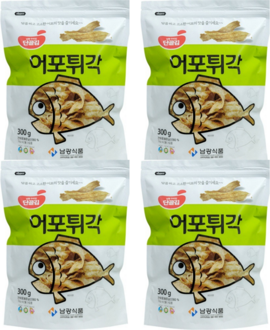 (남광식품)달콤하고 고소한 어포튀각 100g 맛나요, 300g, 4개