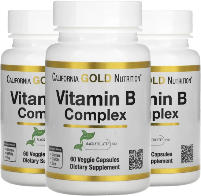 캘리포니아골드뉴트리션 Vitamin B 컴플렉스 비타민B 복합체 60캡슐 3세트, 3개, 60정 - 쿠팡