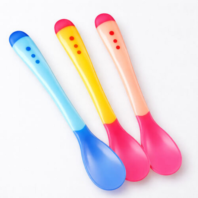 히야펫 강아지 고양이 온도 감지 스푼 3p, 1개, 옐로우,핑크,블루