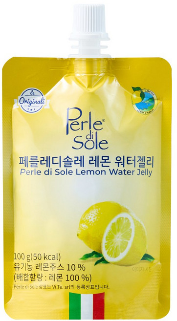 페를레디솔레 레몬 워터젤리 곤약젤리 포지타노 저칼로리 디저트 간식 100g 10개, 1박스, 1kg