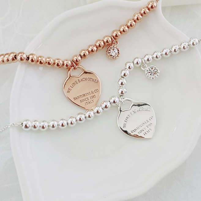 러브 앤드 볼체인 하트 목걸이