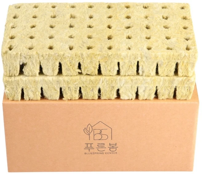 수경재배그로단 100구 lg티운미니 씨앗 종자 발아용 스펀지 파종 2.5x2.5x4cm, 1개 - 쿠팡