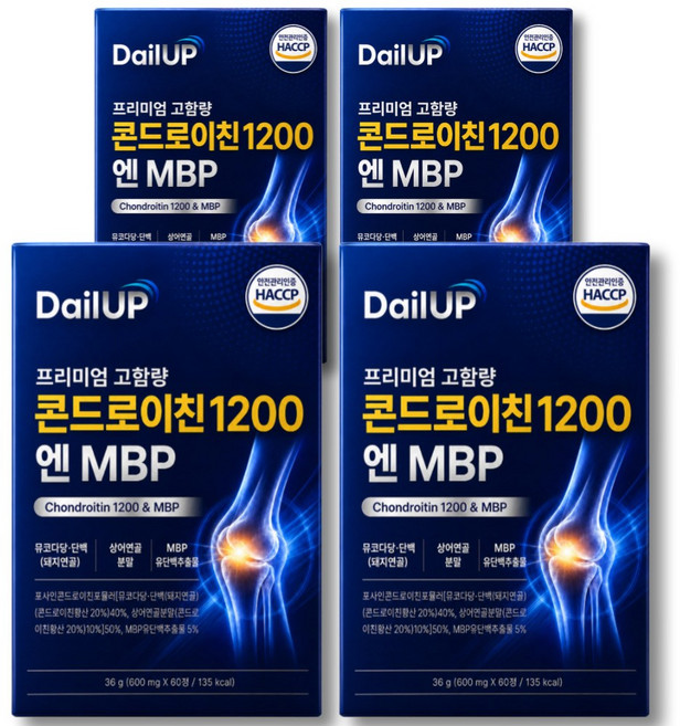 [TV홈쇼핑] 콘드로이친1200 앤 MBP 식약처인증 / (15 25박스 구매시) 올케어 관절엔 DEM 디이엠 관절연골엔 NEM 엔이엠 증정 식약처인증, 4개, 60정