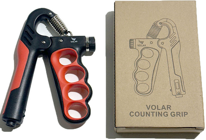 VOLAR 카운터 압력기 악력기 손 완력기, 1개, 블랙