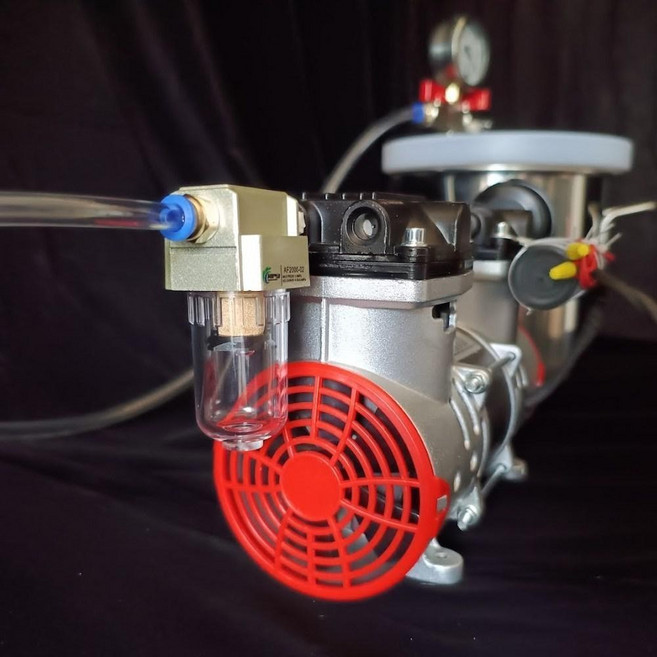 탈포기 오일프리 레진탈포기 레진 몰드 기포 제거, 중형 + 스테인레스 탈포통, 1세트