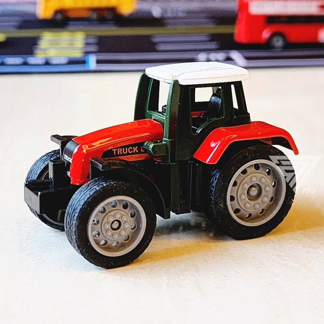 農用拖拉機模型 合金仿真農夫車, 紅色, 1個