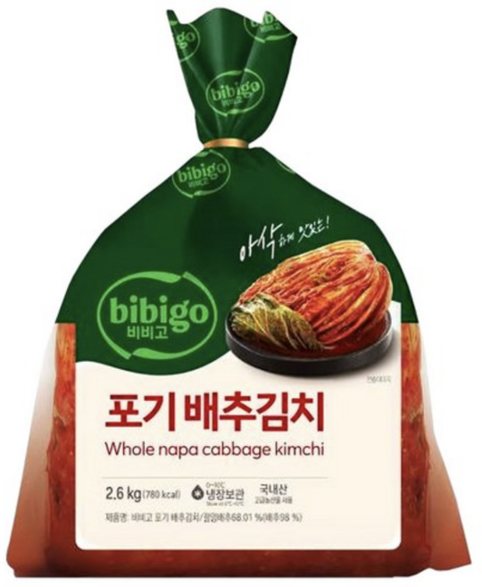 비비고 포기배추김치 2.6kg, 4개