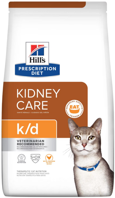 힐스 캣 k/d kd 1.81kg 3.85kg Feline Kidney Care 신장/심장, 닭, 1개