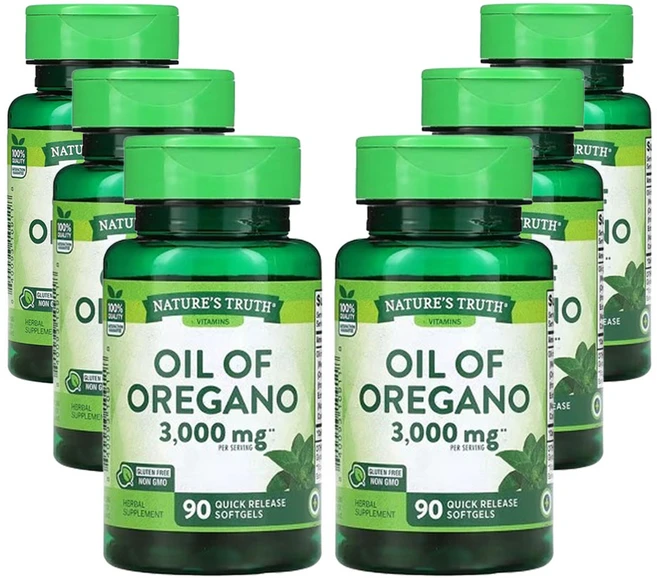 네춰스 트르스 오레가노 오일 3 000mg 신속 방출 소프트젤 90정(캡슐당 1 500mg), 6팩, 90정 - 쿠팡