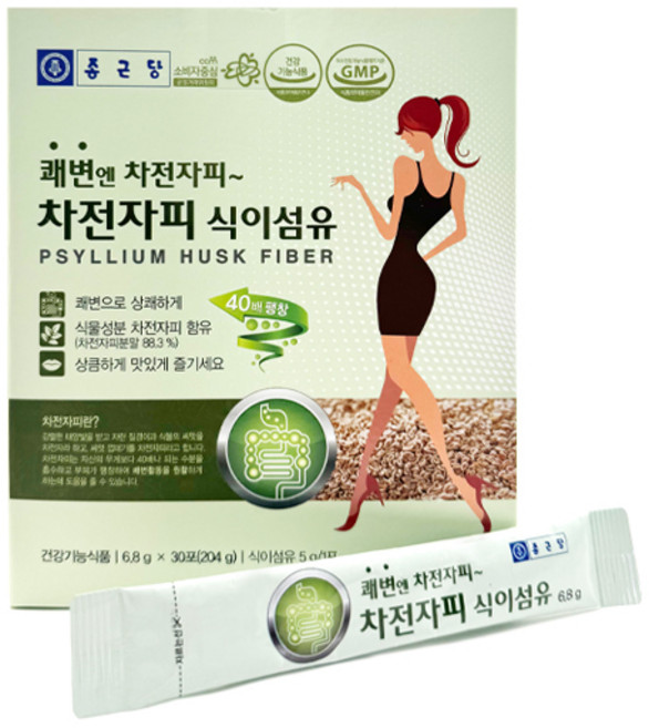 종근당 차전자피 식이섬유 30개입, 204g, 1개