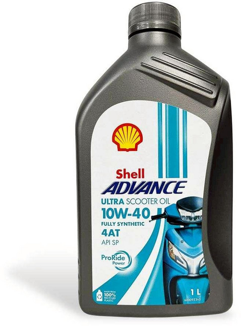Shell Advance 機油 10W-40 4T 全合成機油 1公升, 1個, SCOOTER 10W40