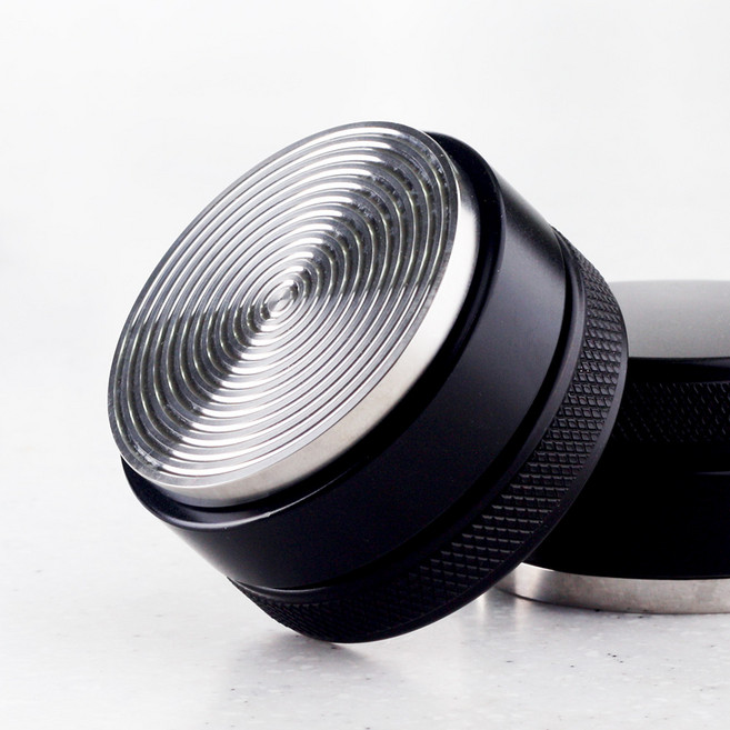 커빙 커피탬핑 패턴 핸들리스 마카롱 템퍼 디스트리뷰터 카페 커피 탬퍼, 커빙 덴테이션 템퍼(블랙), 1개