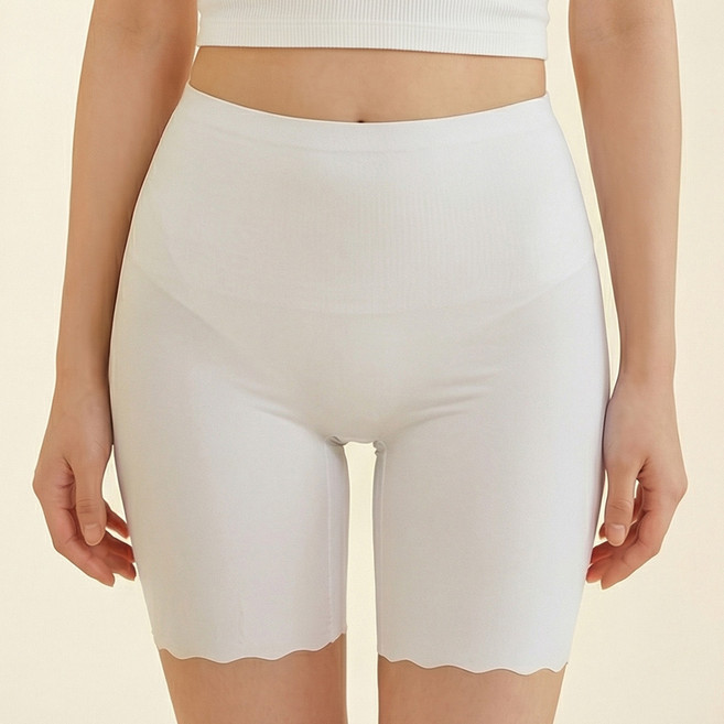 미미캐츠 2매구성 이중 압박 하이웨스트 노라인 여성 롱드로즈 사각 팬티 2매 MC1002