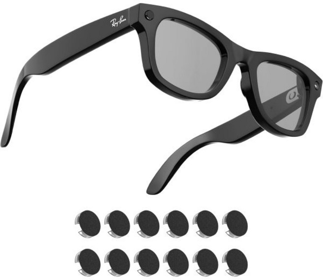 레이밴 메타 웨이퍼러스카이러헤드라이너 액세서리와 호환되는 하이블록스 LED 라이트 차단 스티커 스마트 글래스용 블랙아웃 커버 로우택 리스티커블, 스마트안경 ai 입체 ar 레이밴 메타 웨이퍼러스카이러