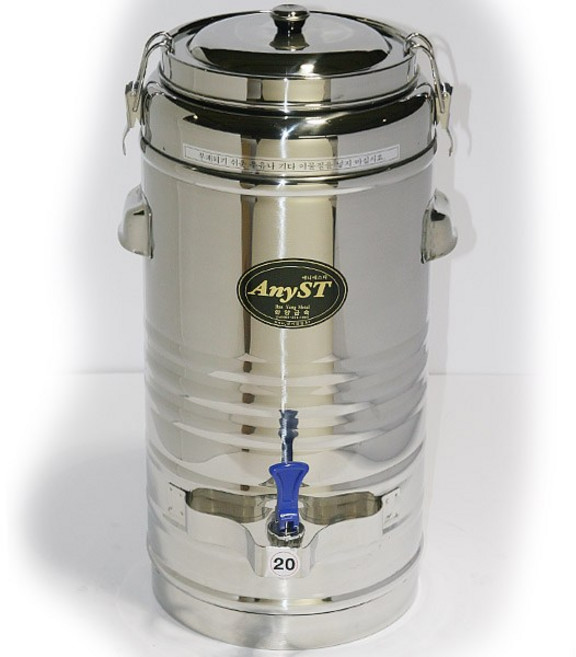 ANYST 한양금속 보온보냉물통 20호 업소용 육수보관통 라면 편의점
