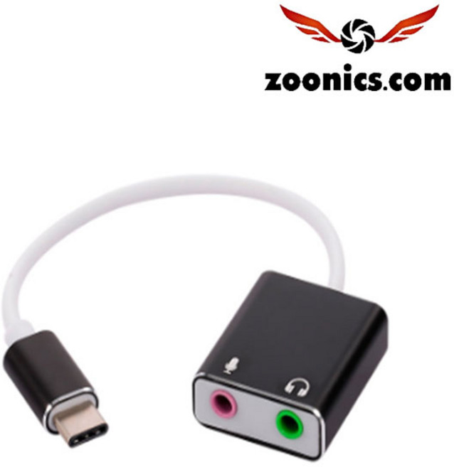 주닉스 TYPE C 2IN1 젠더 마이크 이어폰 3.5mm ZNS-C28, 1개, 혼합색상