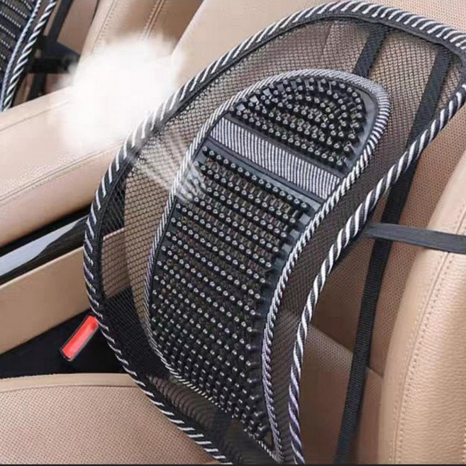 미주컴퍼니 차량용 허리 받침대 통풍 시트 등받이 쿠션 통풍 등받침대 사무실, 2개