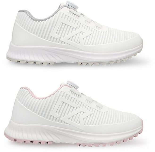 커터앤벅 여성 스트라이프 패턴 고무성형 다이얼 골프화 - CBL6AGS3331