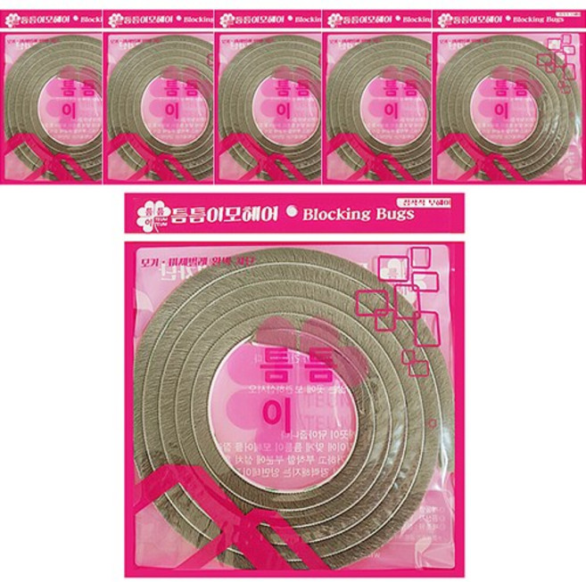 틈틈이 방충망 접착식 모헤어 4mm 6개입, 1세트