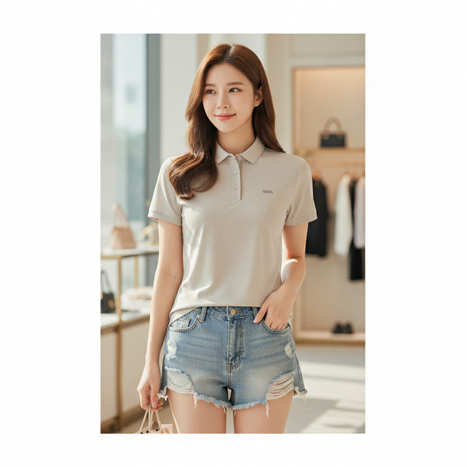 네파 여성 여름 아이스냉감 폴로 반팔티 골프웨어 등산웨어