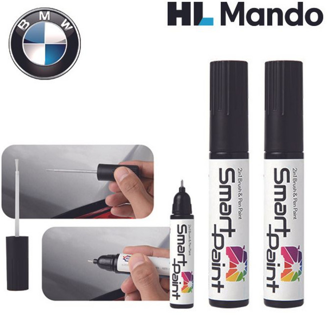 HL만도 BMW / 미니(MINI) 차량용 도색 컬러 붓펜 + 투명 마감제 세트, 15ml, 1개