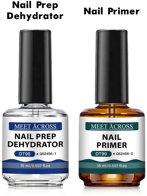 2개입 15ml 네일 프라이머 & 네일 프렙 탈수제 램프 없이 자연 건조 오래 지속되는 네일 아트 기능성 매니, 01 DDZH26008