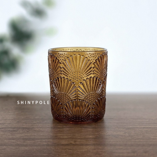 샤이니폴 양키캔들 보티브 홀더 캔들 홀더 티라이트 용기, 브라운-플라워