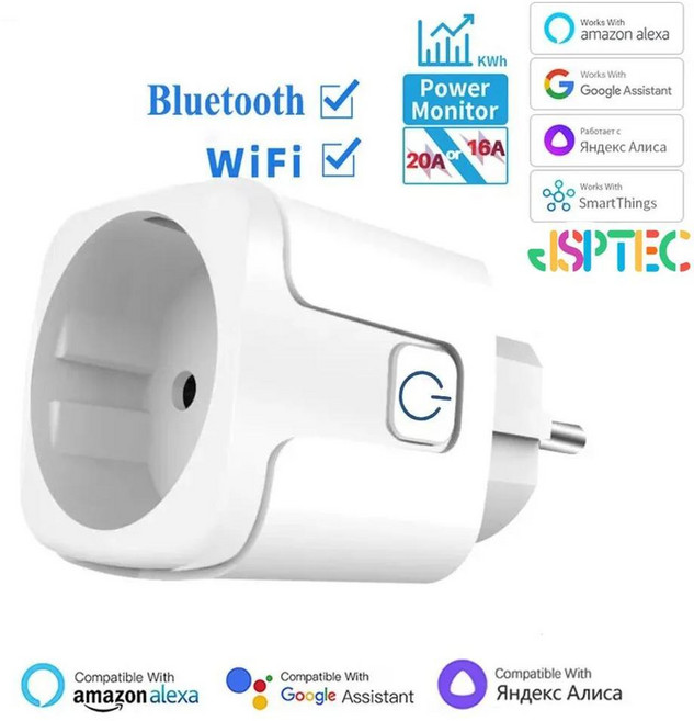 스마트 소켓 플러그 전력 모니터링 라이프 원격 제어 지원, 2, 220V, 1. tuya 16A / A. 2 / 가. 220V용, 1개