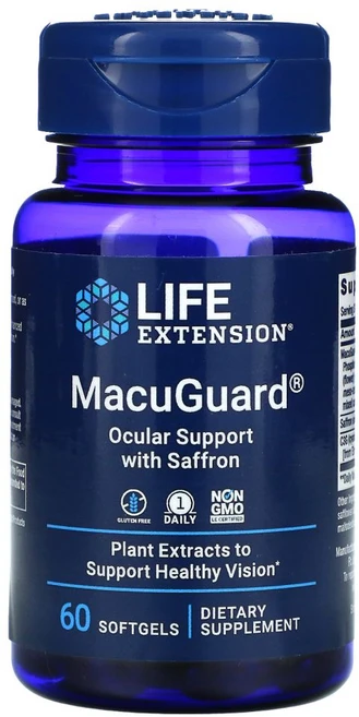 라이프익스텐션 마쿠가드 사프란 60소프트젤 천수국 Phospholipid carotenoid 금잔화 안토시아닌 블랙커런트 카로티노이드 루테인 매리골드 메리골드 Saffron C3G, 60정, 60정 - 개 - 쿠팡