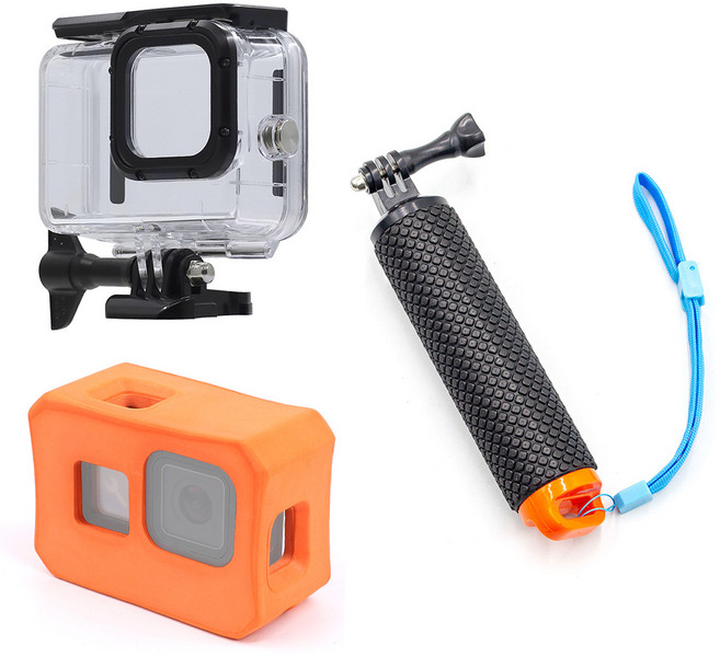 오토케 고프로 13 12 11 10 9 워터 패키지 방수 하우징 플로티 커버 플로팅 그립 3종 세트 부력봉 셀카포드 수영, 1개, GA64+GA57+GA66