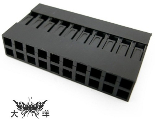 2.54mm 杜邦座 雙排 2x 2P-10P (100PCS/包) 杜邦母座 杜邦端子 1320B, 1個, 2*4P (100PCS/包)